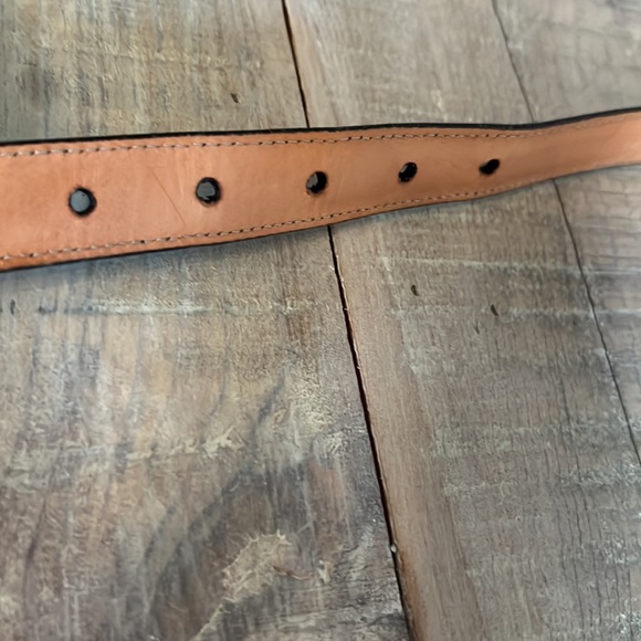 EUC Anne Klein for Calderon Narrow Navy Leather Belt Sz L - Picture 5 of 10